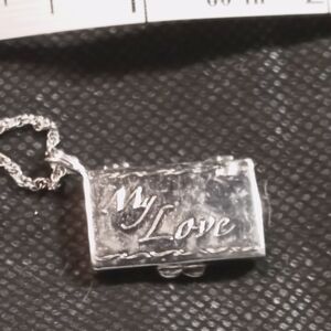 Sterling Silver Locket Necklace Engraved